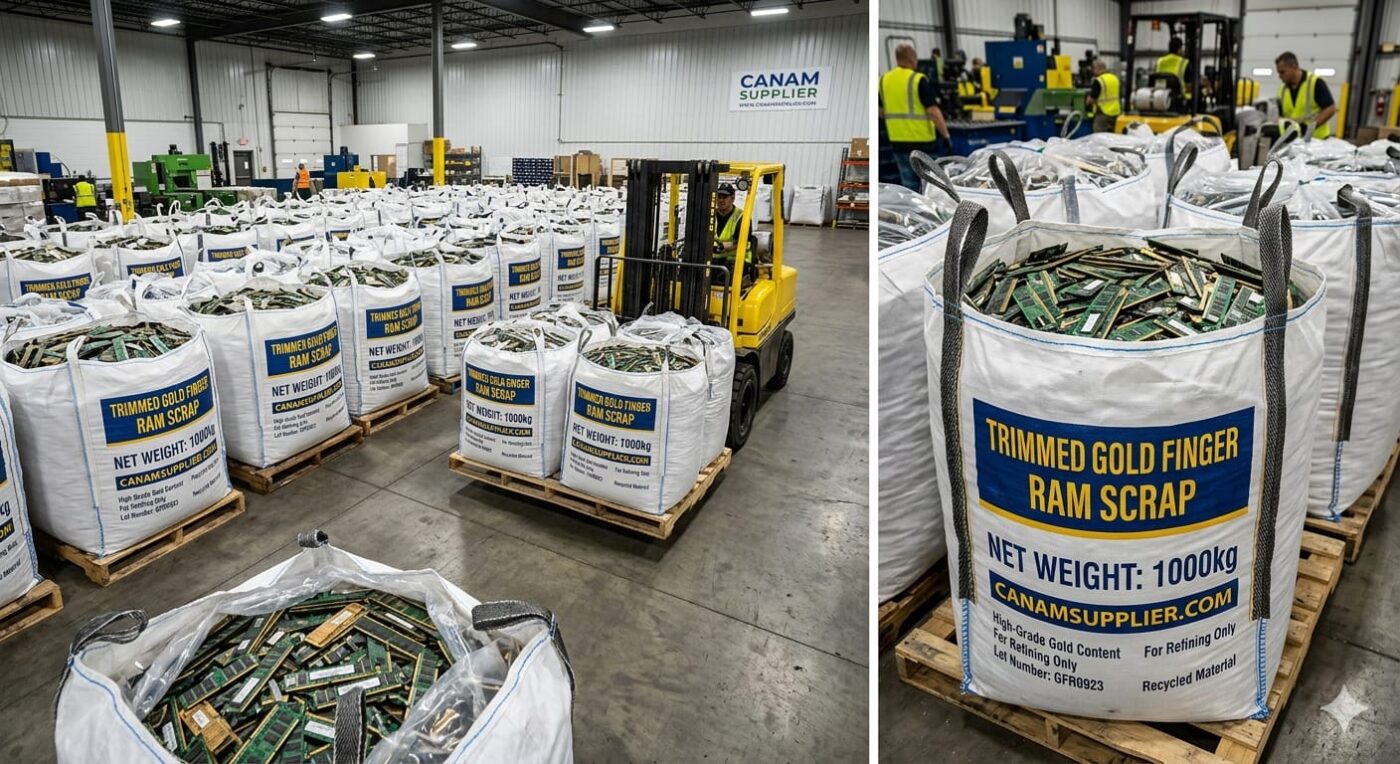 Trimmed Gold Finger RAM Scrap