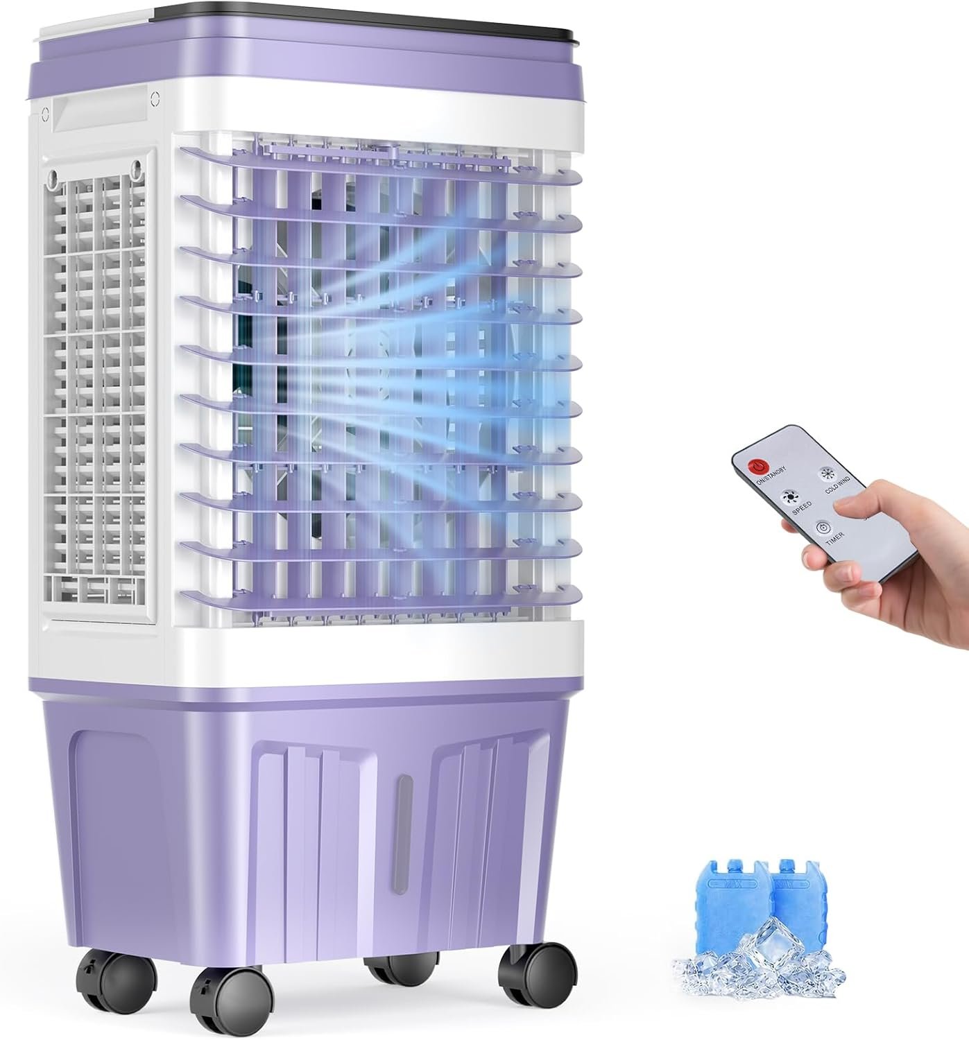 Portable Air Conditioners, 3000 CFM Swamp Cooler, Evaporative Air Cooler with 6.87 Gal Water Tank, 3 Speeds & 4 Modes, 120ยฐ Oscillation, 15H Timer Air Cooler for Home, Kitchen, Bedroom