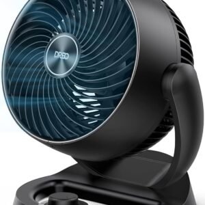 DREO Fan for Bedroom, 12 Inches, 70ft Powerful Airflow, 25db Quiet Table Air Circulator Fans for Whole Room, 120ยฐ Adjustable Tilt, 3 Speeds, Desktop Fan for Home, Office, Kitchen